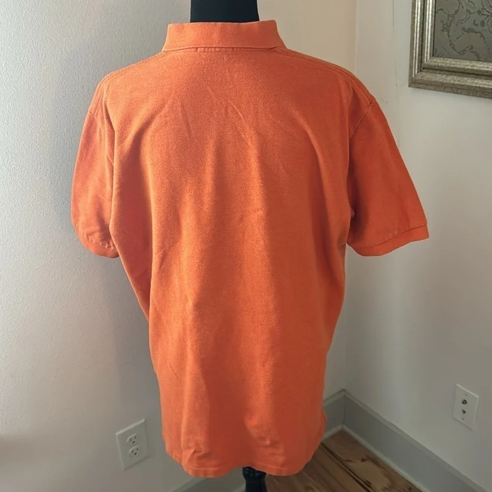 POLO Ralph Lauren orange 100% cotton classic‎ fit men’s polo shirt Sz L